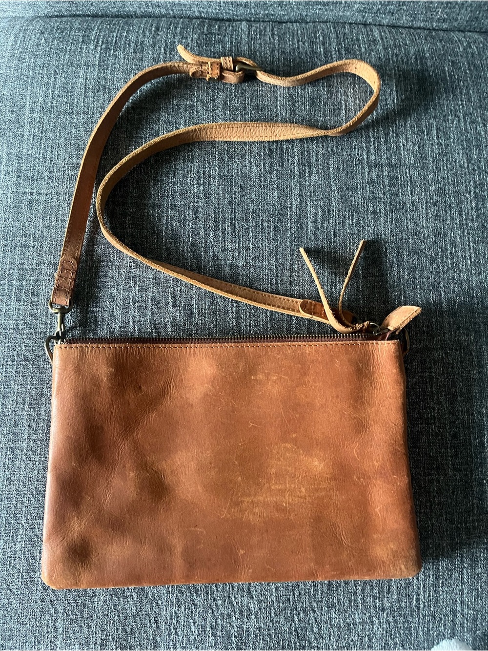Able Brown Leather Crossbody Bag - Picture 2 of 5